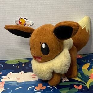 Pokemon Tomy Eevee Eeveelution Plush 2017 Nintendo Stuffed Animal Brown Normal